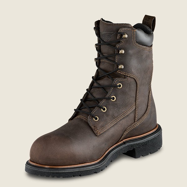 Red Wing Iş Botu Erkek - Dynaforce® - 8-Inch Insulated Waterproof Soft Toe - Koyu Kahverengi - 41LHO